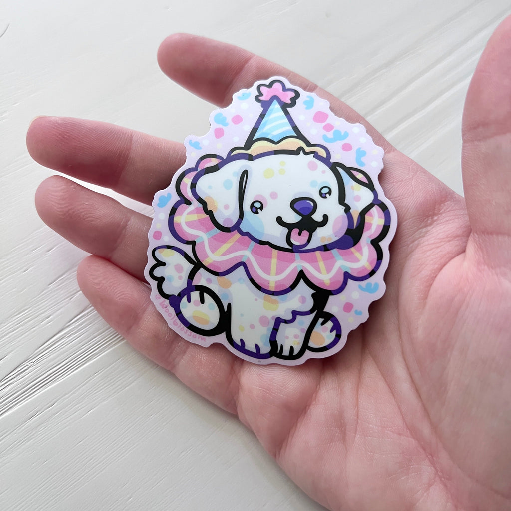Cute Birthday Clown Puppy ~ Magnet