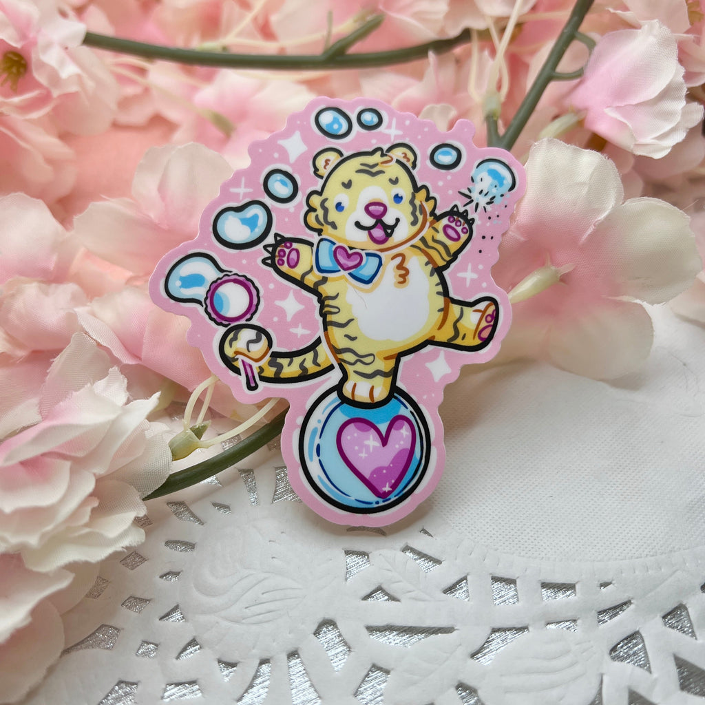 Bubble Circus Tiger ~ Sticker