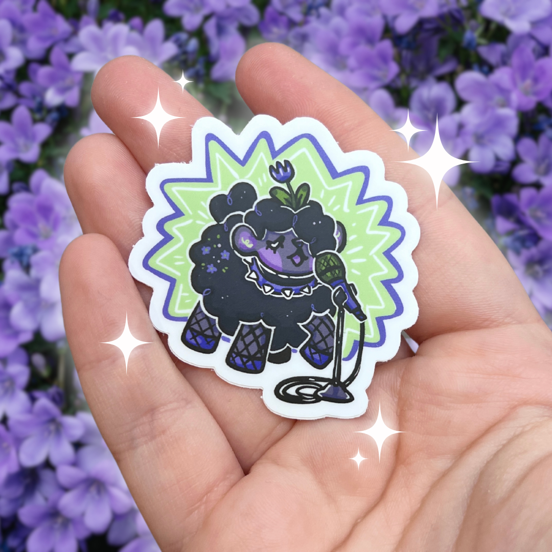 Rock Singing Violet ~ Sticker