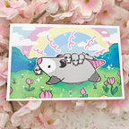 Opossum Mom ~ Print