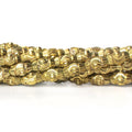 10x5mm Brass Wave Barrels 8 inch 21 beads