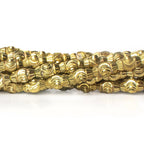 10x5mm Brass Wave Barrels 8 inch 21 beads