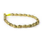 10x5mm Brass Wave Barrels 8 inch 21 beads