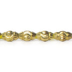 10x5mm Brass Wave Barrels 8 inch 21 beads