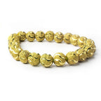 10mm Brass Wave Cut Stardust Rounds 8 inch 21 beads