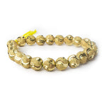 10mm Brass Diamond Cut Double Wave Rounds 8 inch 20 beads