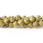 10mm Brass Diamond Cut Double Wave Rounds 8 inch 20 beads