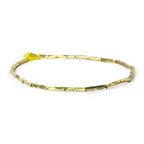 10mm Brass Grooved Wave Tube Beads 8 inch 20 beads