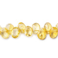 10x7mm Citrine Top Drilled Faceted Oval Beads, 14 inch
