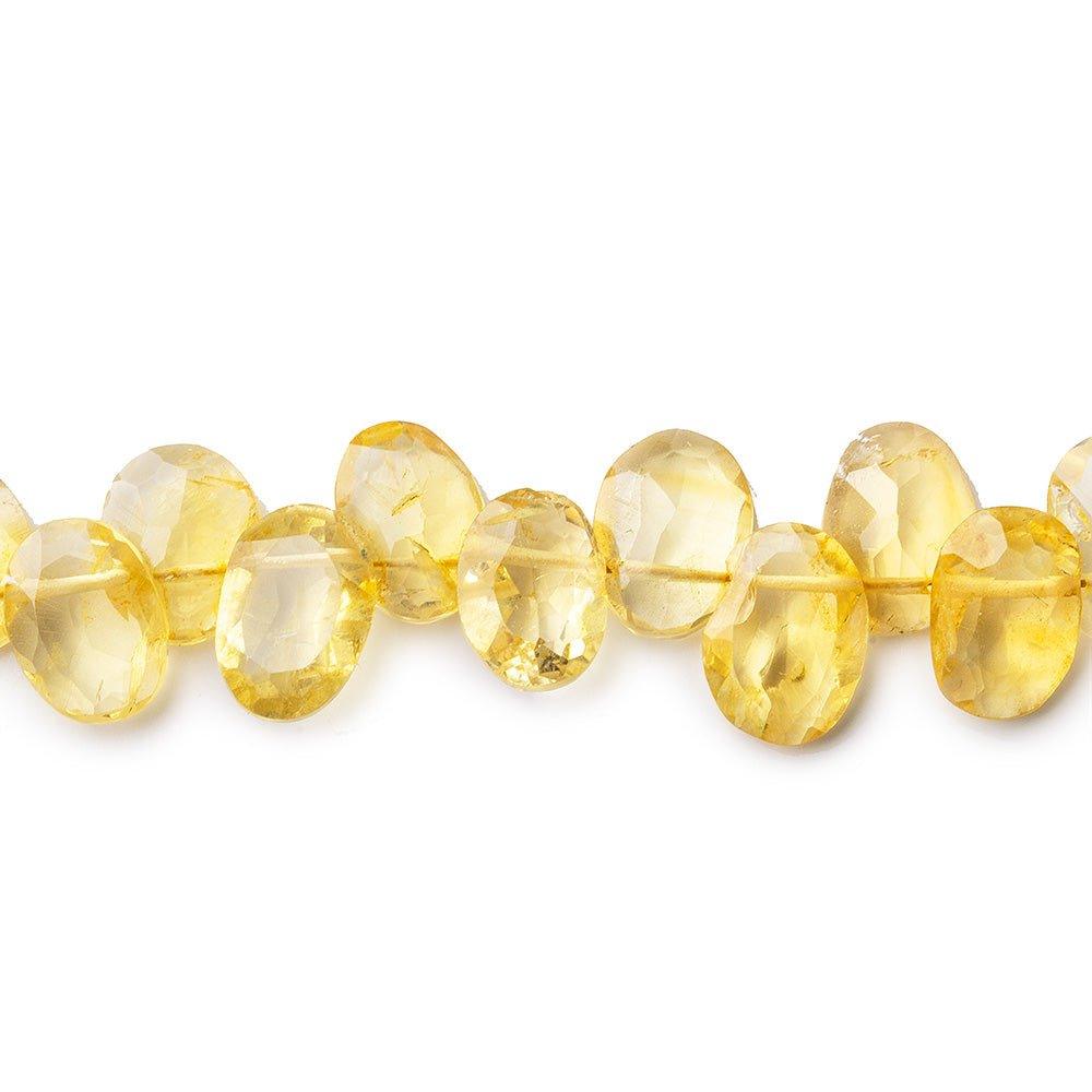 10x7mm Citrine Top Drilled Faceted Oval Beads, 14 inch