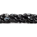 10mm Snowflake Obsidian Plain Oval Beads, 14 inch