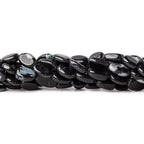 10mm Snowflake Obsidian Plain Oval Beads, 14 inch