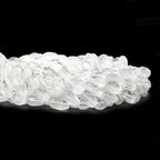 10x7mm Crystal Quartz Faceted Oval Beads, 14 inch