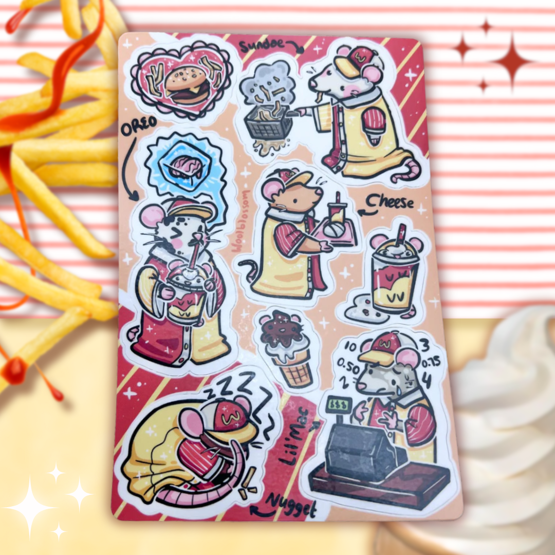 Rat'Donalds Collage ~ Sticker Sheet