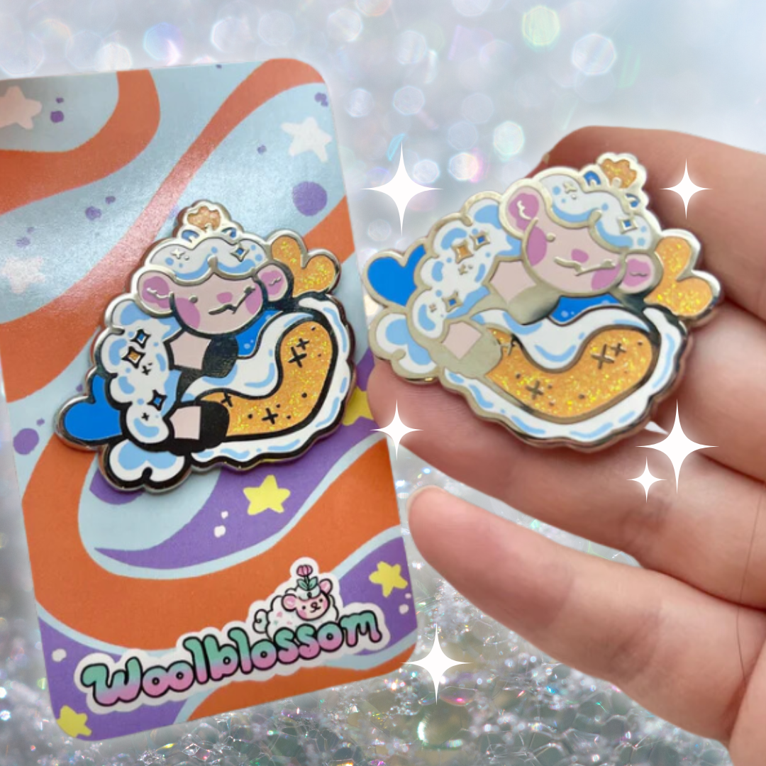 Laundry Pod Sprout ~ Glitter Enamel Pin