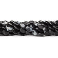 11mm Snowflake Obsidian Plain Oval Beads, 14 inch