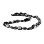 11mm Snowflake Obsidian Plain Oval Beads, 14 inch