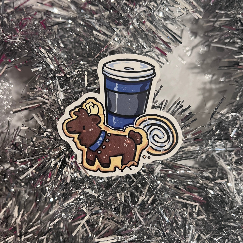 Reindeer Cookie & Coffee ~ Sticker