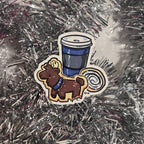 Reindeer Cookie & Coffee ~ Sticker