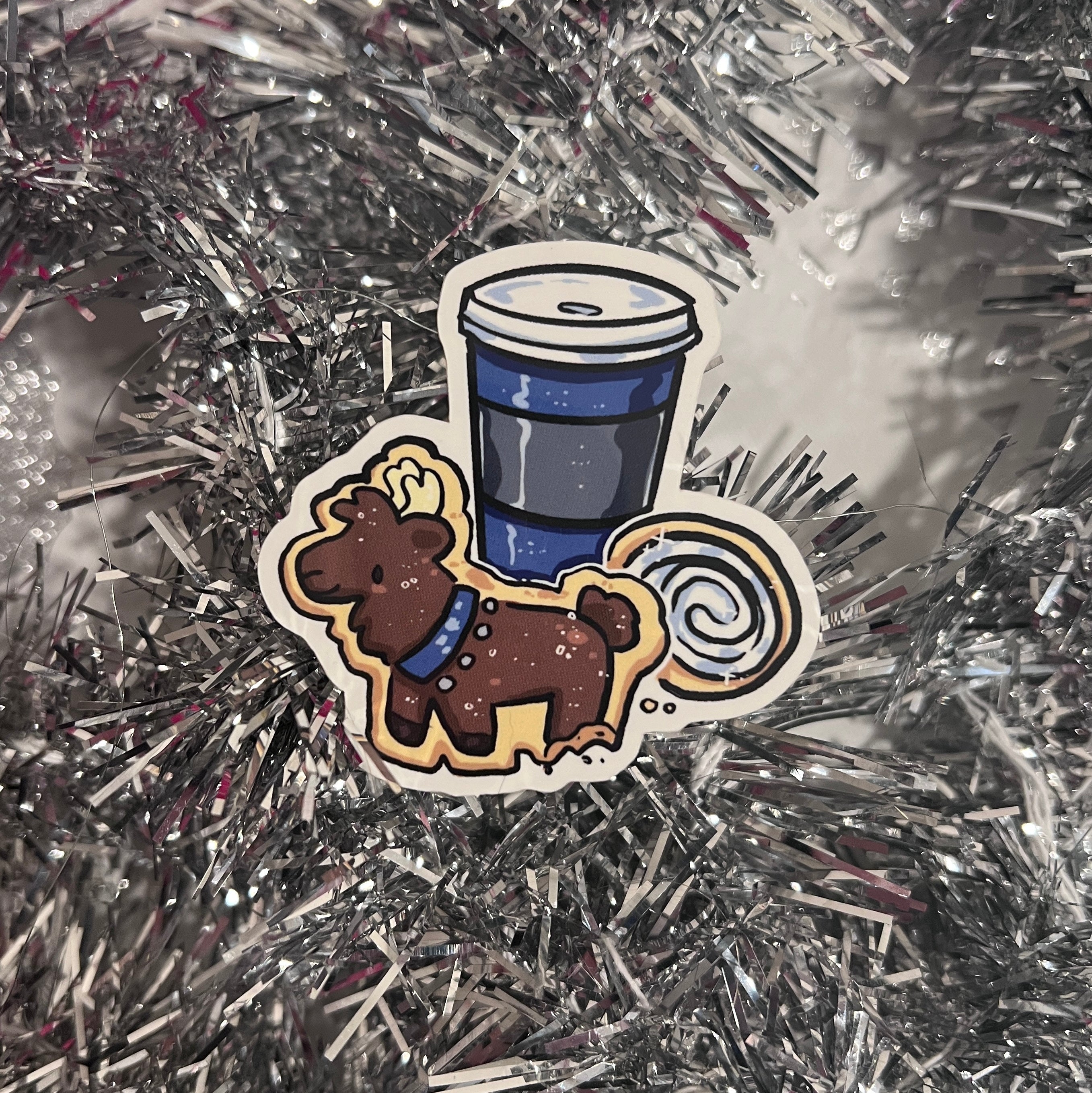 Reindeer Cookie & Coffee ~ Sticker