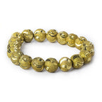 12mm Brass Double Wave Stardust Rounds 8 inch 18 beads