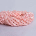 12mm Rose Quartz Faceted Straight Drilled Teardrop Beads, 14 inch