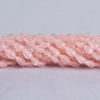 12mm Rose Quartz Faceted Straight Drilled Teardrop Beads, 14 inch