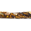 12mm Tiger Eye Faceted Tube Beads, 14 inch