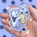 Blueberry Ice Cream Bear ~ Sticker