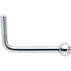 20G Stainless Steel Clear Gem Micro Nose Ring L-Shaped
