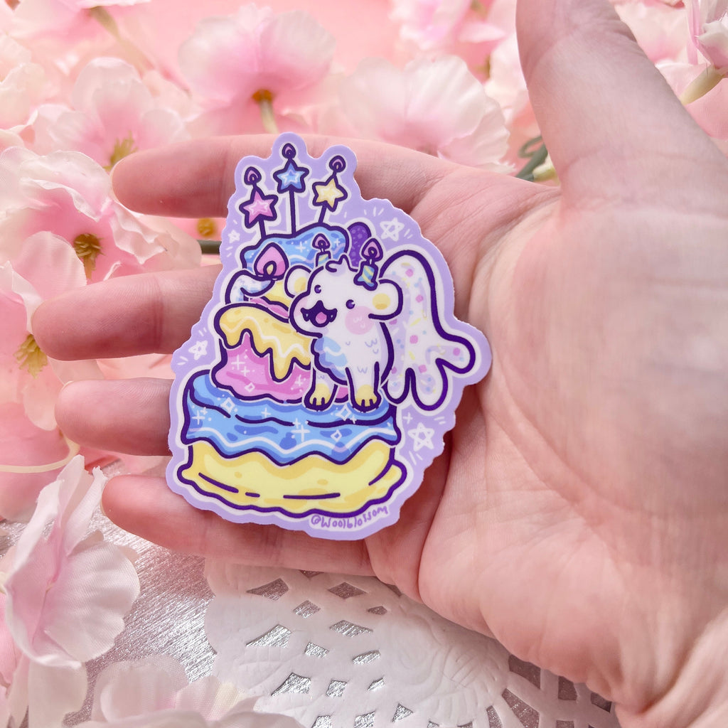 Birthday Cake Dragon ~ Sticker