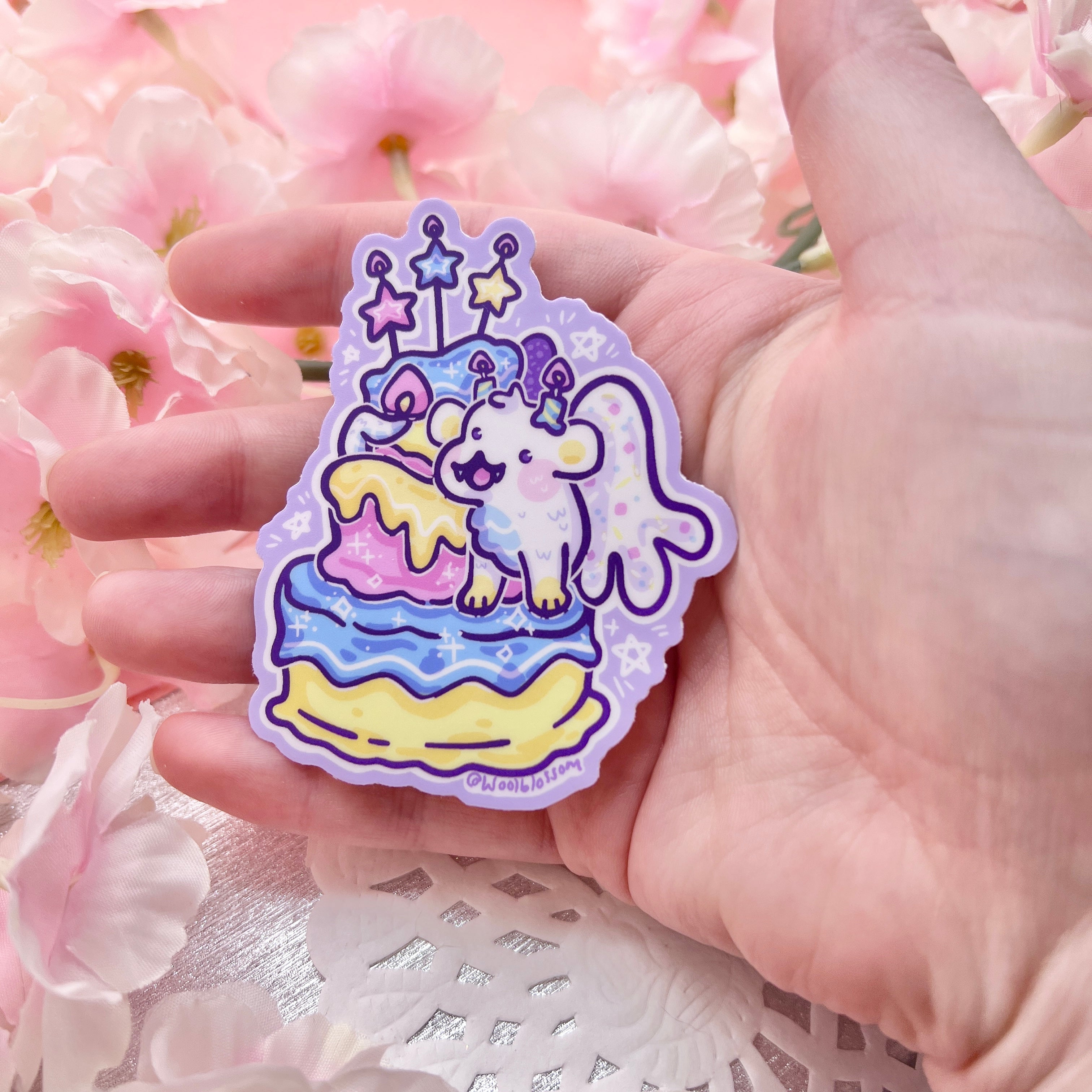 Birthday Cake Dragon ~ Sticker