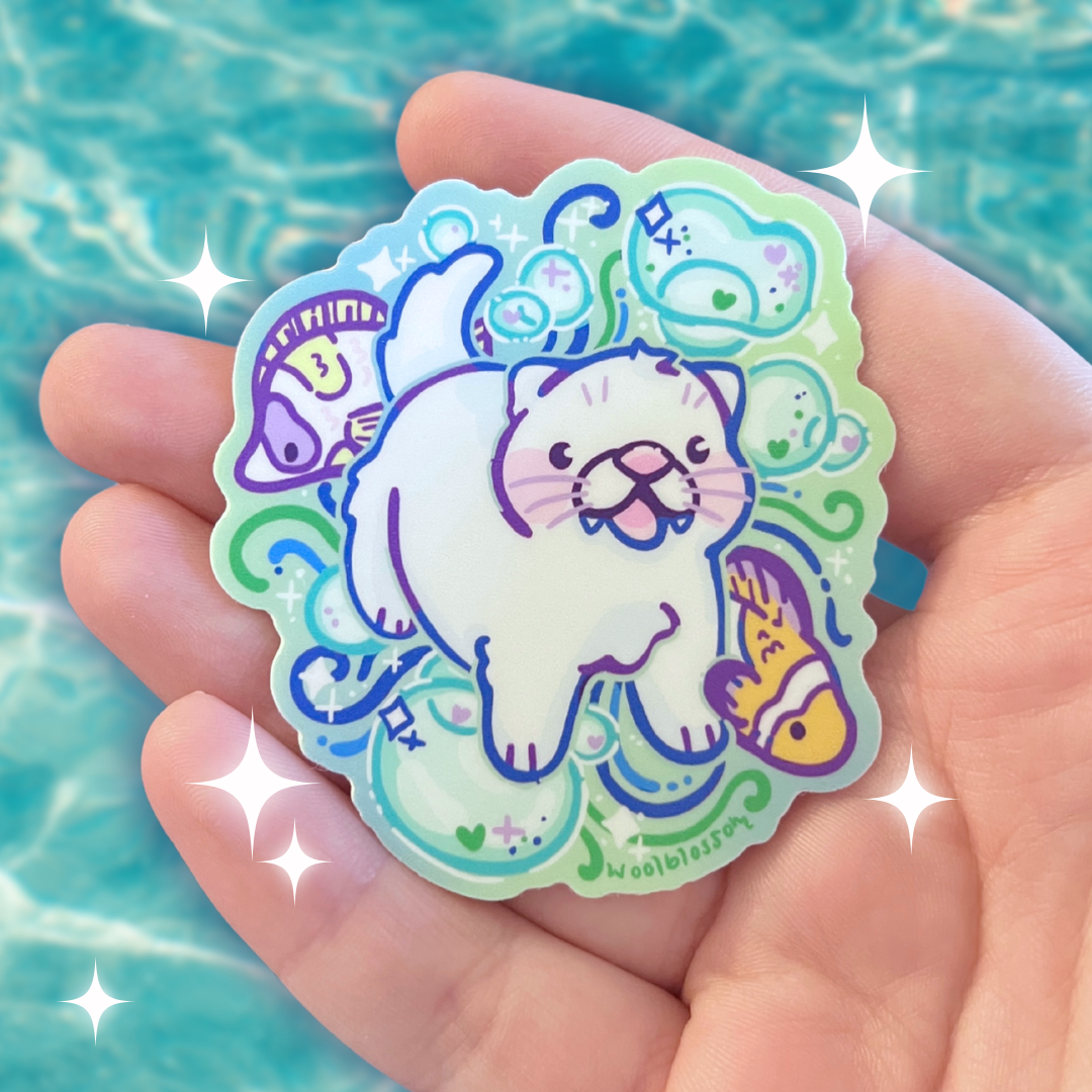 Frutiger Aero Otter ~ Sticker