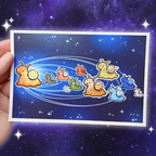 Snail Solar System ~ Shimmer Print