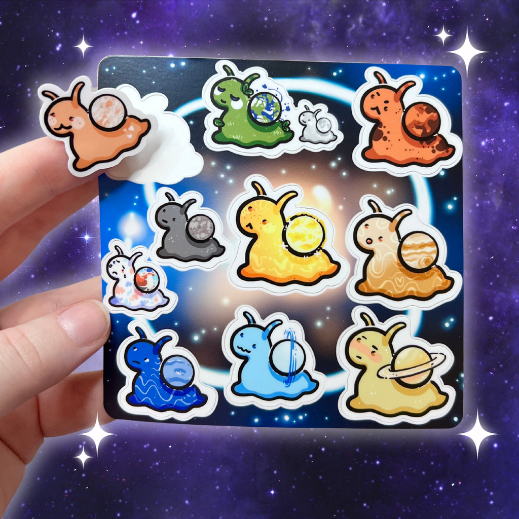 Snail Solar System ~ Sticker Sheet