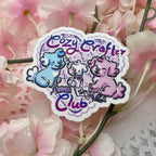 "Cozy Crafter Club" Puppies ~ Sticker