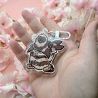 Chocolate Vanilla Seal Pudding ~ Glitter Acrylic Keychain Charm