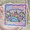 "Happy Birthday!" Confetti and Fondant Birthday Puppies ~ Shimmer Print