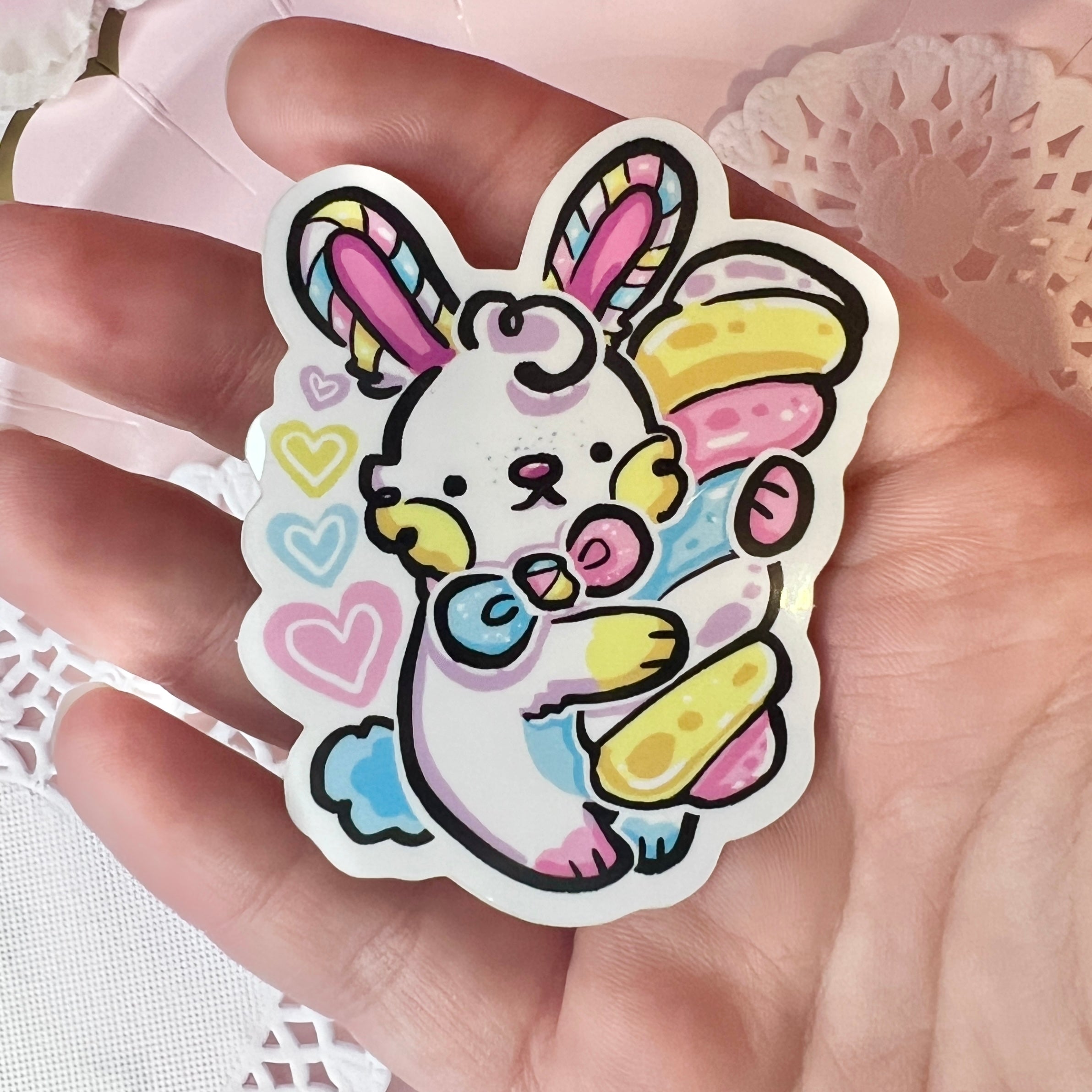 Marsh the Marshmallow Bunny ~ Sticker