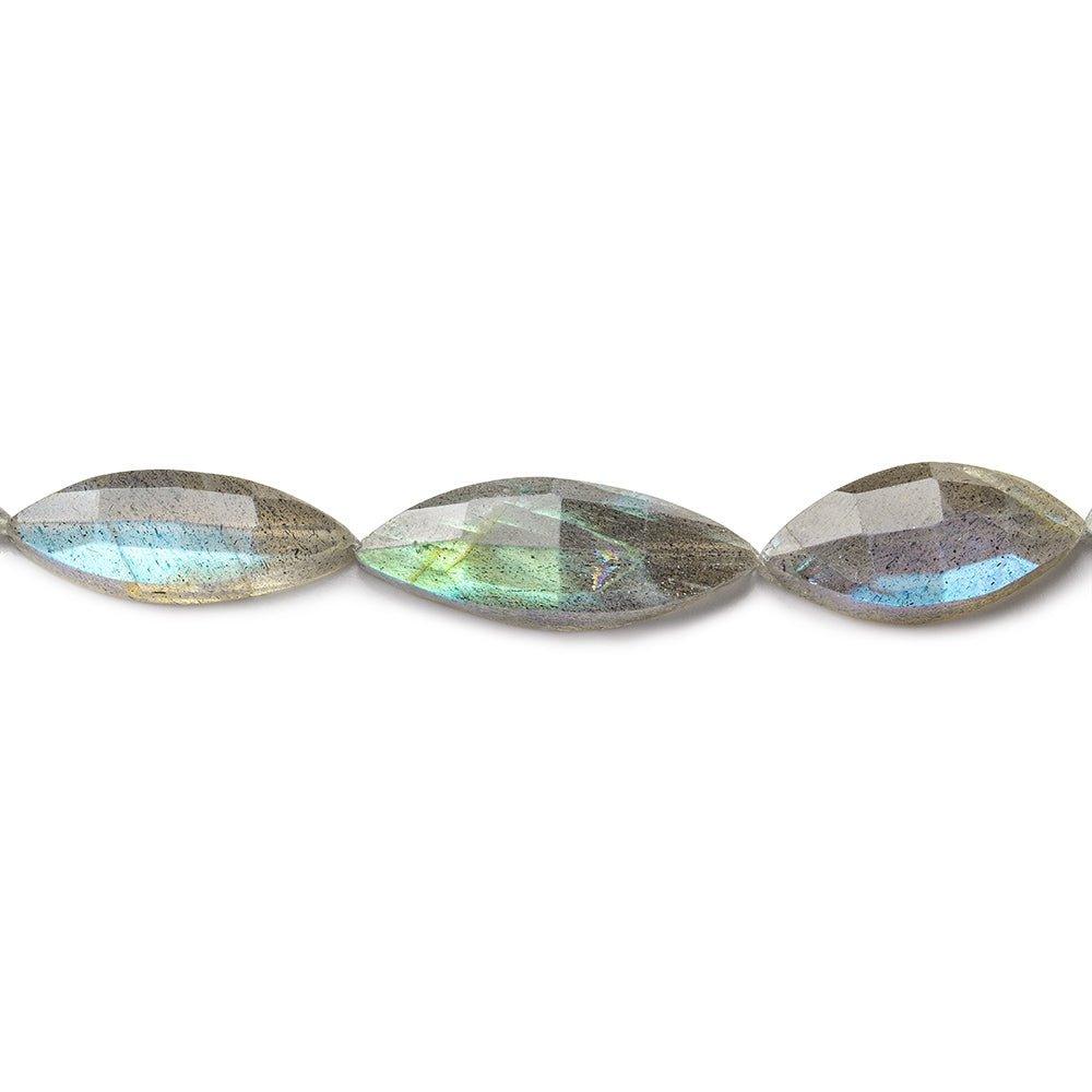 17x8-23x10mm Labradorite straight drilled faceted marquise 8 inch 10 pieces