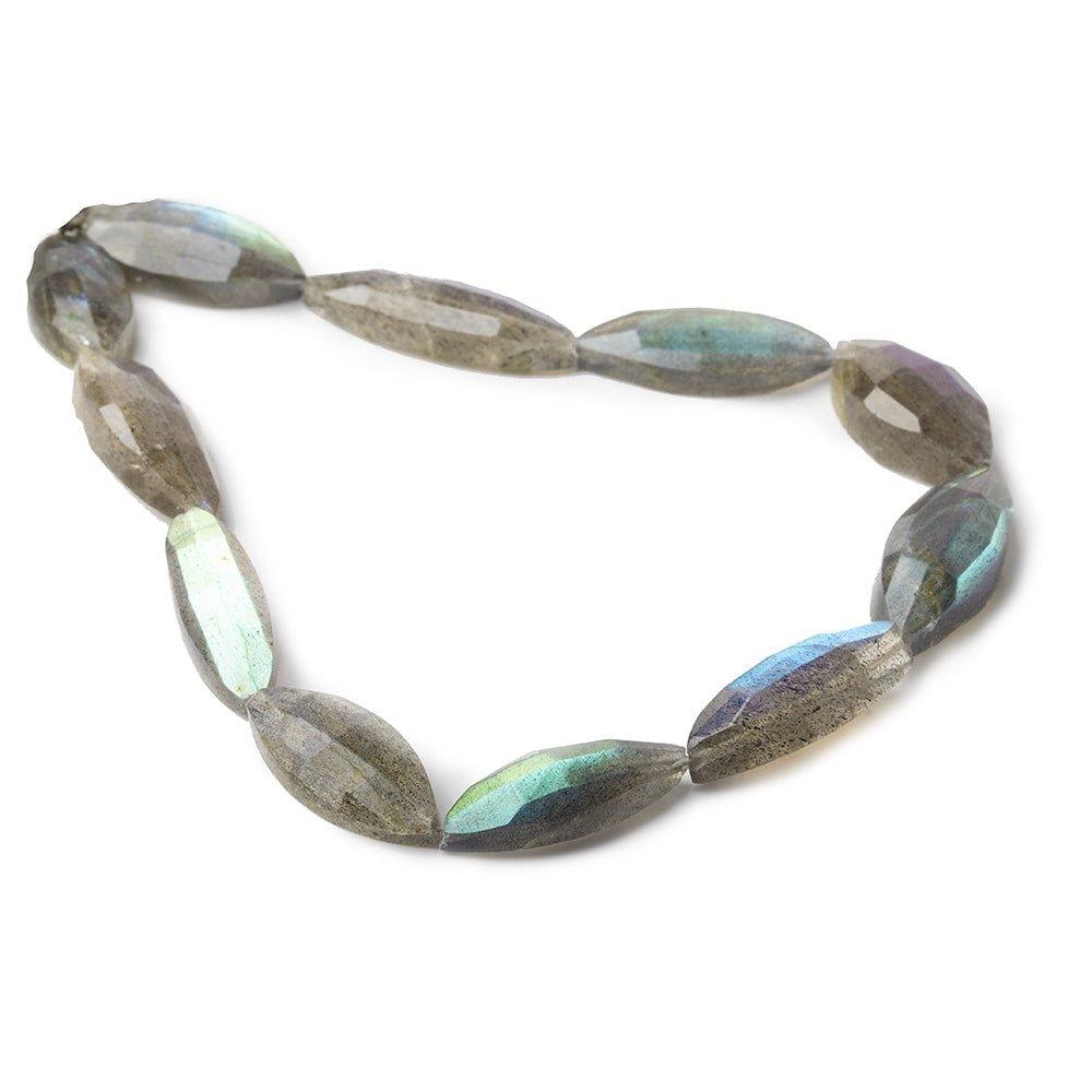17x8-23x10mm Labradorite straight drilled faceted marquise 8 inch 10 pieces