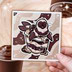 Chocolate Vanilla Seal Pudding ~ Print