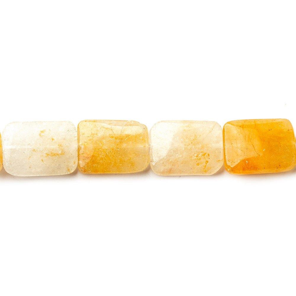 18mm Yellow Jade Plain Rectangle Beads, 14 inch