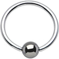 16G 7/16 Hematite Bead BCR Captive Ring