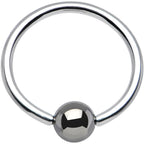 16G 7/16 Hematite Bead BCR Captive Ring