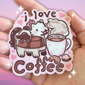 I Love Coffee! Dragon ~ Sticker