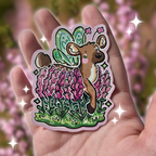 Heather Flower Fairy Deer ~ Pixie Dust Glitter Sticker