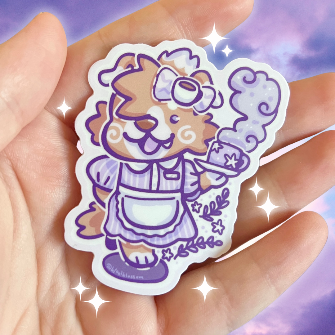Jasmine Tea Waitress Puppy ~ Sticker