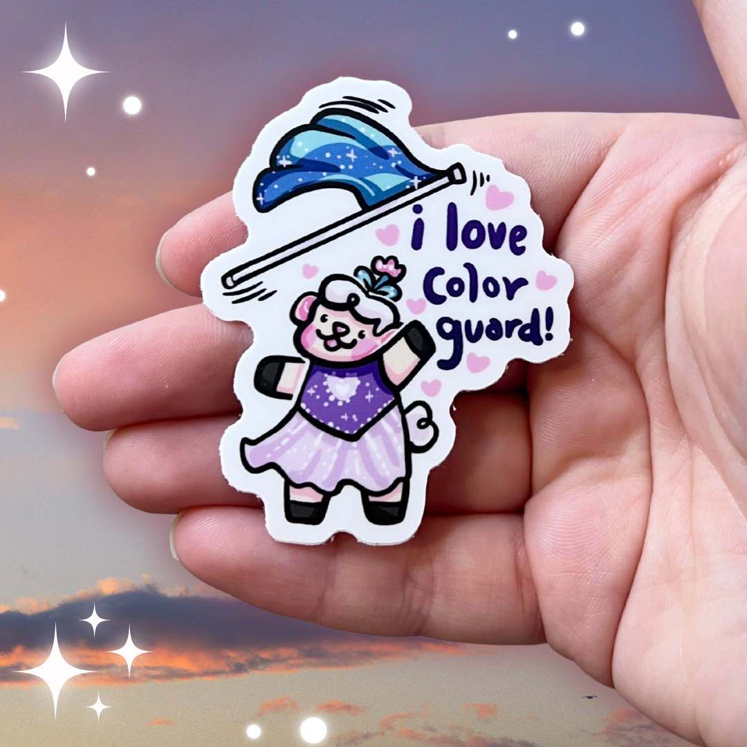 "I Love Color Guard!" Sprout ~ Sticker
