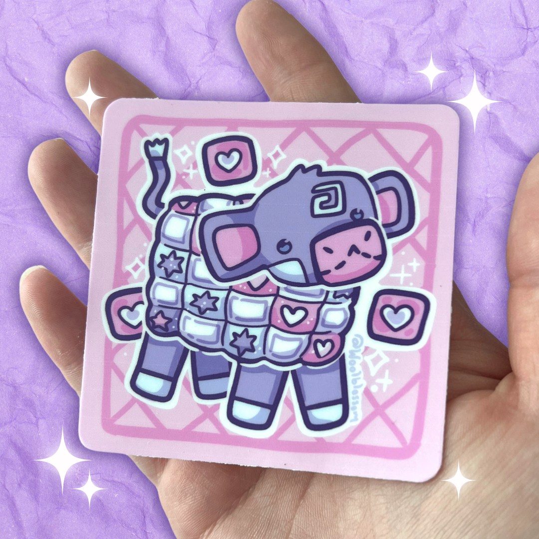 Patchwork Cow ~ Sticker